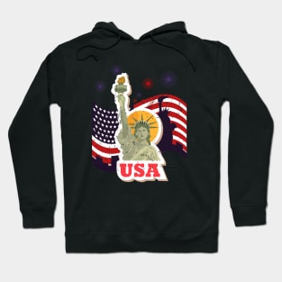 New York 4th of july Vintage Statue of Liberty Hoodie